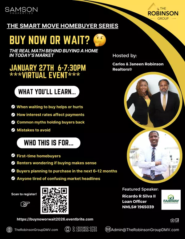 Join THE SMART MOVE HOMEBUYER SERIES: Buy Now or Wait? – Your Guide to Confident Homebuying in 2026