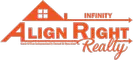 Align Right Realty Infinity Logo - Orange White Glow PNG