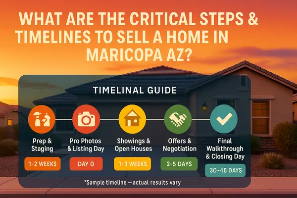 What are the critical steps and timelines to sell a home in Maricopa AZ?,James Sanson Maricopa's #1 Realtor