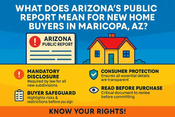 What does Arizona’s Public Report mean for new home buyers in Maricopa, AZ?,James Sanson