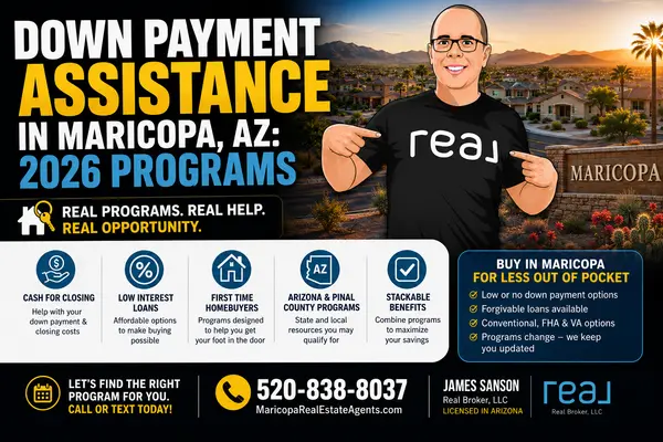 Down Payment Assistance in Maricopa, AZ: 2026 Programs,James Sanson Maricopa Real Estate Agent