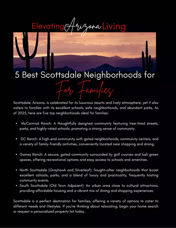 5 Best Scottsdale Neighborhoods for Families in 2025,Inger Hebert