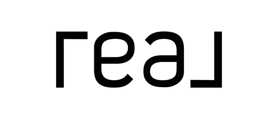 Real Logo Solid White with Black Wordmark