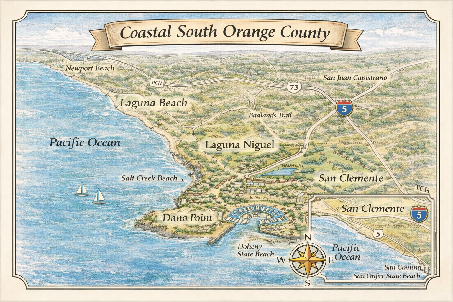 Aerial View of South Coast OC