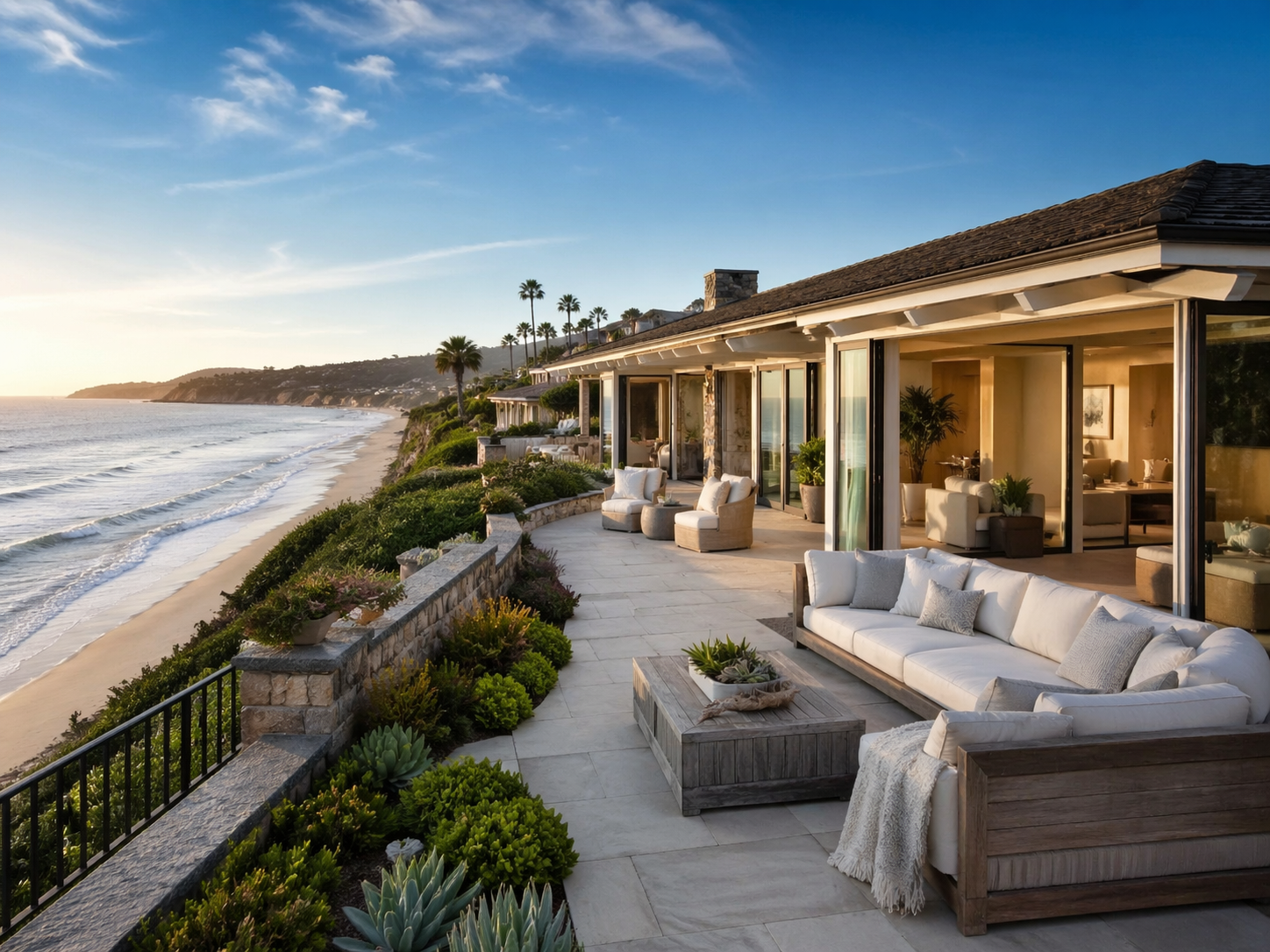 Single level home with ocean views