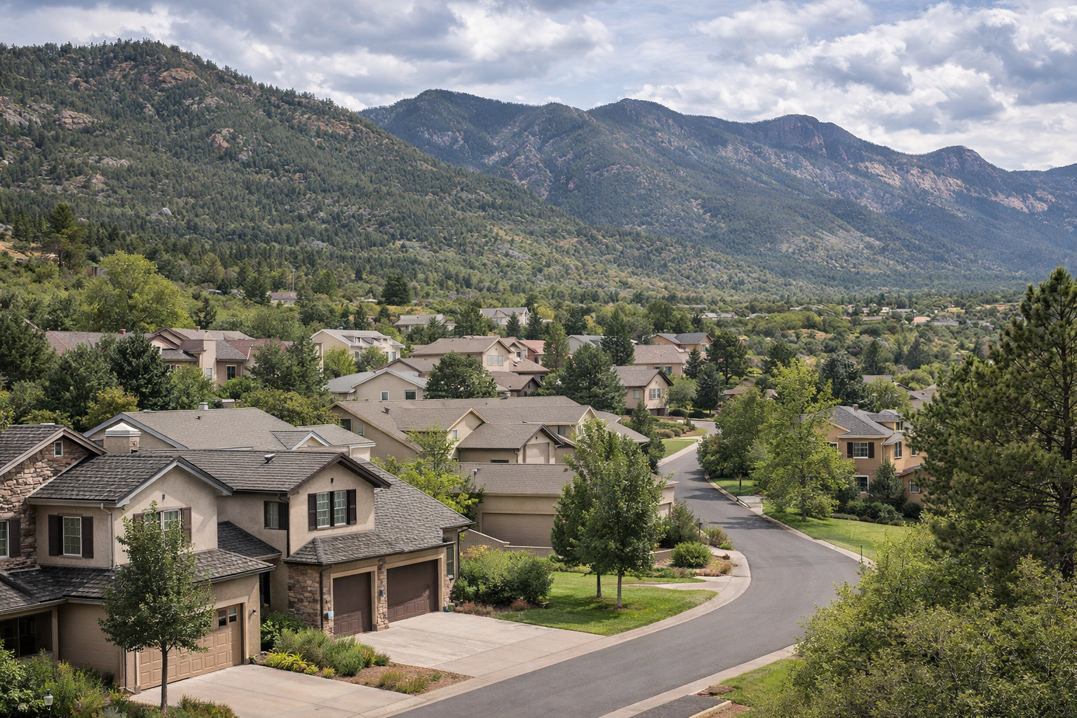 Low-maintenance style homes in 80919 Colorado Springs with foothill views, ideal for downsizing homeowners.