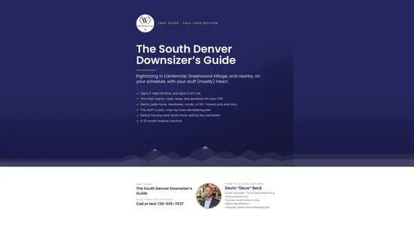 Cover of The South Denver Downsizer's Guide