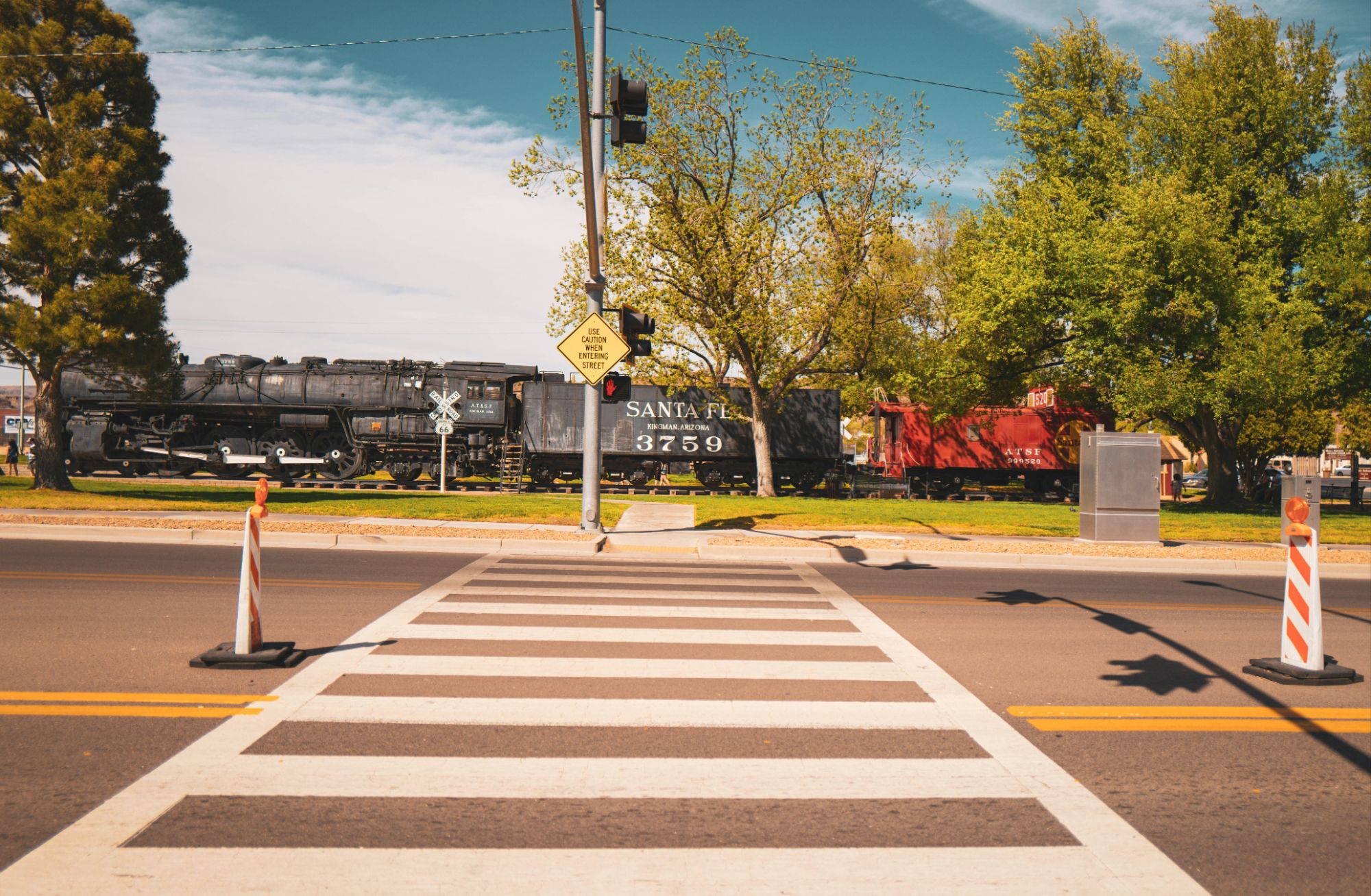 Image of train in downtown Kingman Arizona