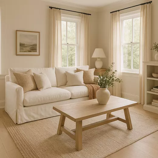 Serene Living Room with Natural Light