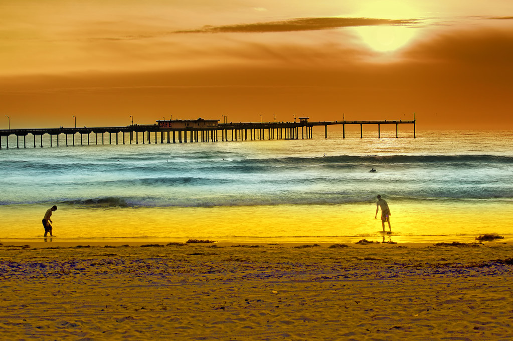 Ocean Beach San Diego real estate — OB pier at sunset