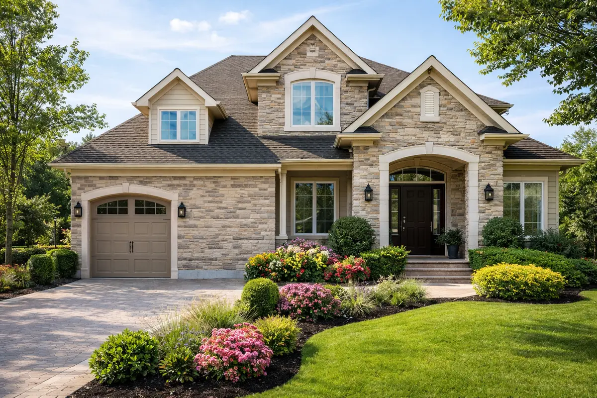 Charming home with landscaping