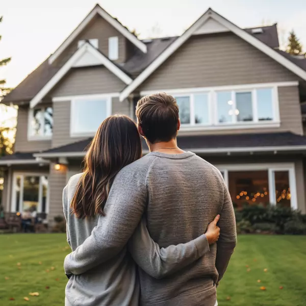 Couple In Front Of House They Bought