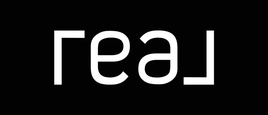 Real Logo Knockout Black with White Wordmark