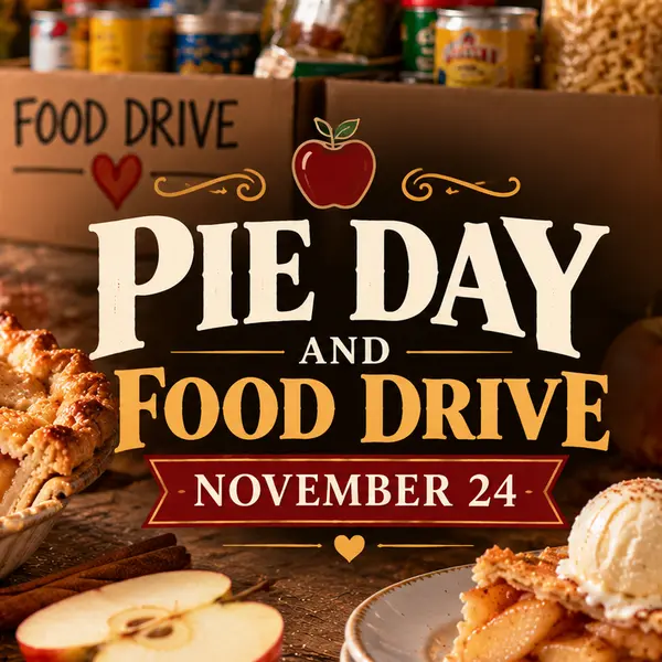 Pie Day and Food Drive Apple