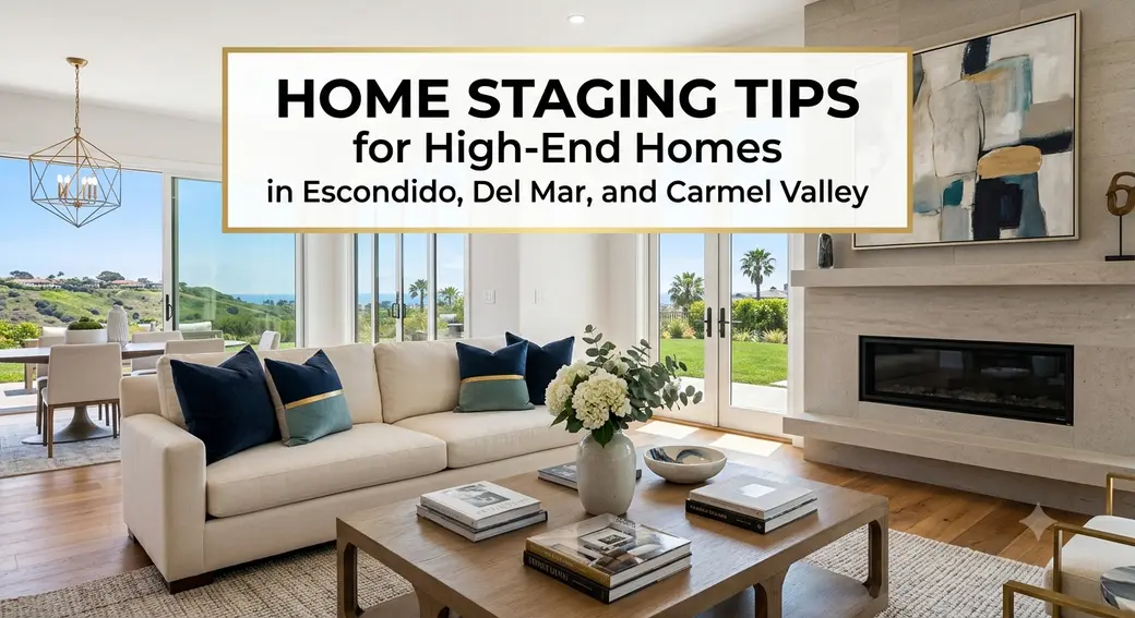 Home Staging Tips for High-End Homes in Escondido, Del Mar, and Carmel Valley