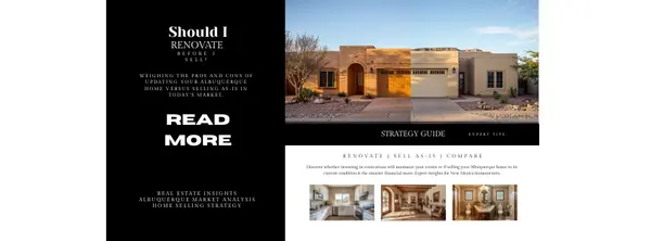 Should I renovate before I sell, or sell as-is?,Vinay Rodgers