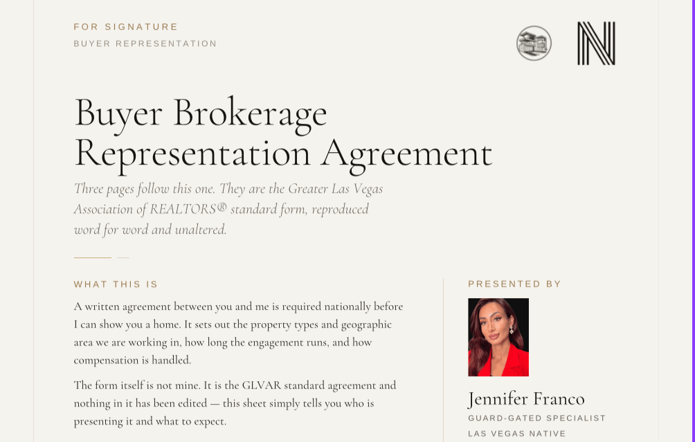Buyer Brokerage Agreement (NAR) Explained Las Vegas Real Estate