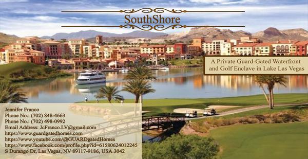 SouthShore at Lake Las Vegas  A Private Guard-Gated Waterfront & Golf Enclave in Henderson
