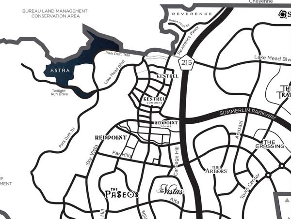 Astra at La Madre Peaks community site map in Summerlin Las Vegas