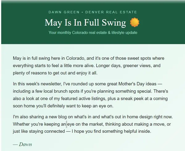 May Is In Full Swing! Your monthly Colorado real estate & lifestyle update