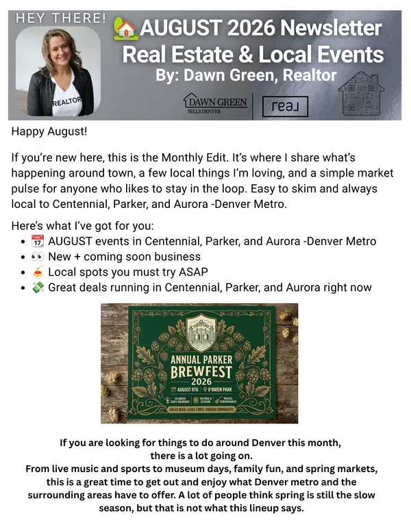 August Newsletter: Real Estate News & Market Trends
