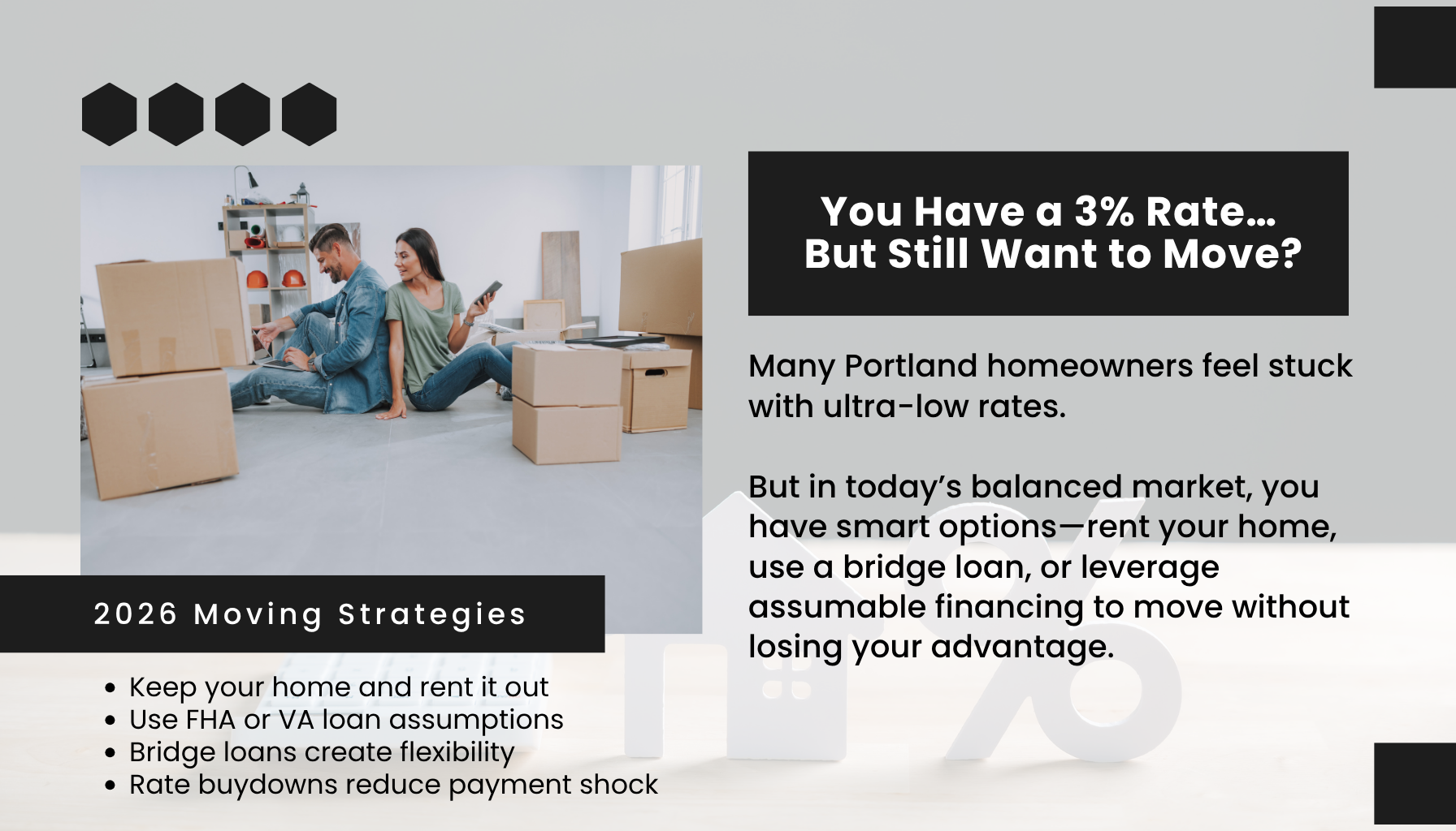 “Portland Oregon housing market 2026 balanced market concept showing increased inventory, rising home options, and improved buyer negotiation power.”