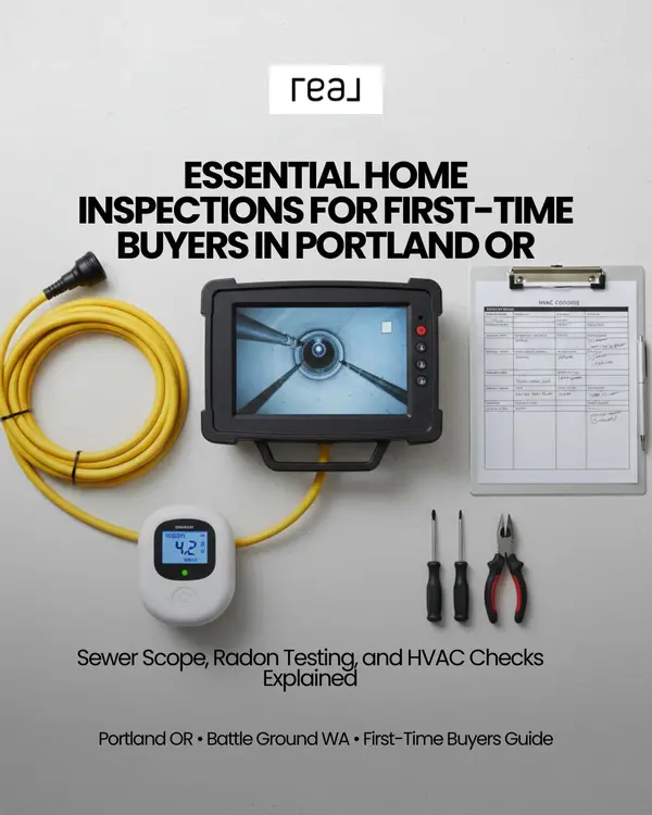 Essential Home Inspections for First-Time Buyers: Sewer Scope, Radon, and HVAC Checks in Portland OR and Battle Ground WA,Lisa Mehlhoff