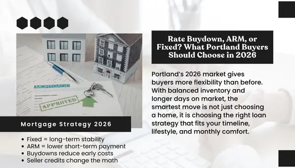 Should I use a rate buydown, adjustable‑rate mortgage, or just stick with a 30‑year fixed?
