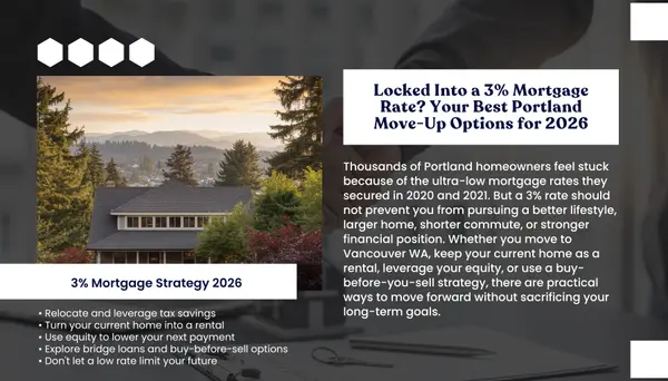 Real Options for Portland Oregon Homeowners Locked Into a 3% Mortgage Rate