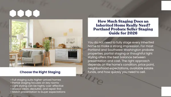 Staging an Inherited Home in Portland Oregon: Full, Partial, or Light Styling?