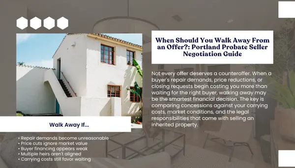 When to Walk Away from a Negotiation on Portland Oregon Inherited Property