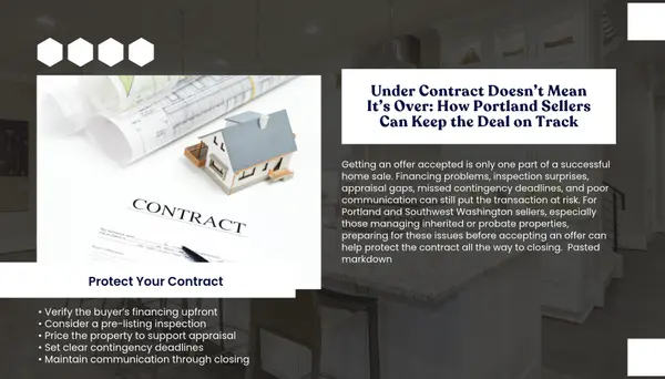 Keeping Your Portland Oregon Real Estate Sale on Track After Going Under Contract