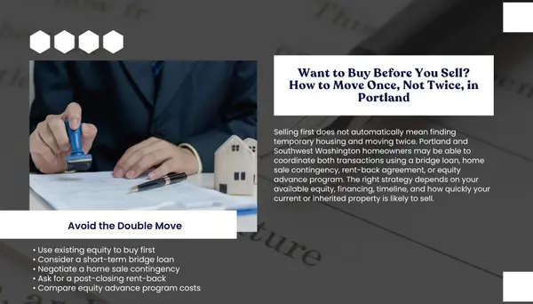 How to Buy Before You Sell Your Portland Oregon Home Without Moving Twice