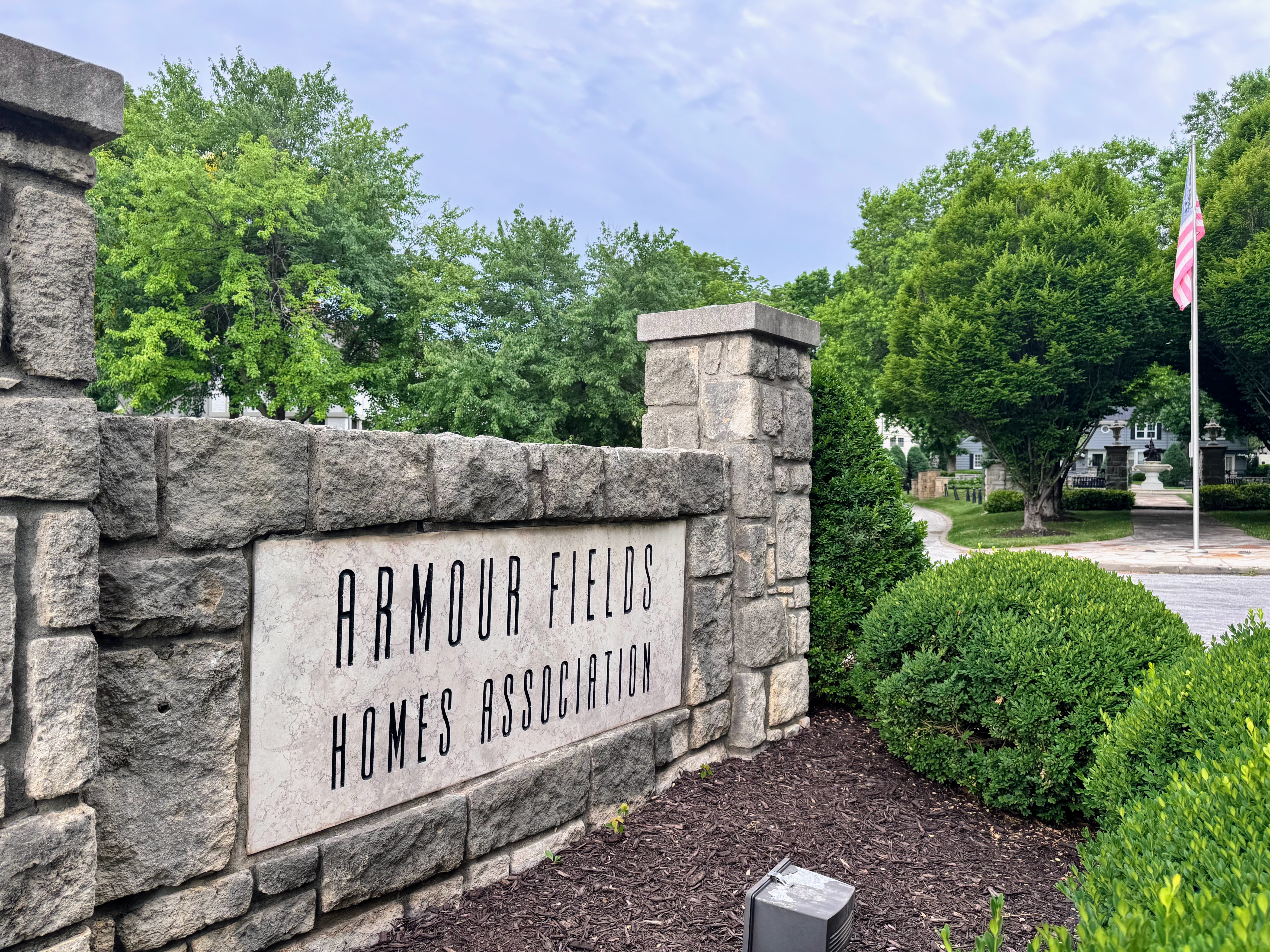 Armour Fields Kansas City Brookside fountains historic neighbors