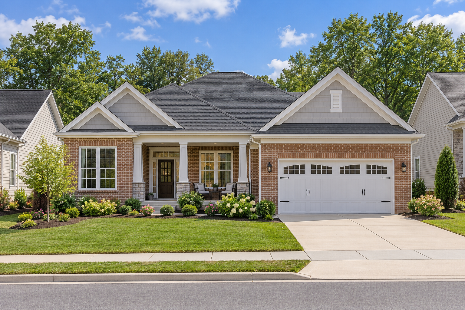 Rambler home in the Ellicott Meadows 55+ community, Ellicott City MD