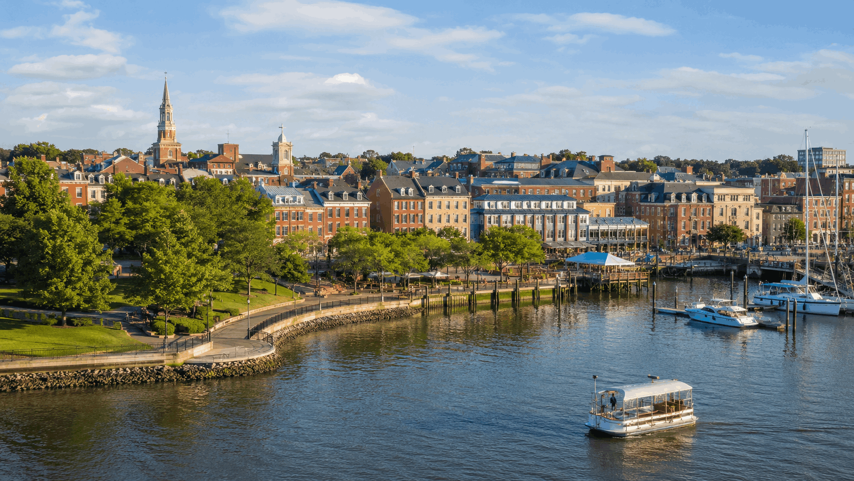 The Old Town Alexandria waterfront on the Potomac River