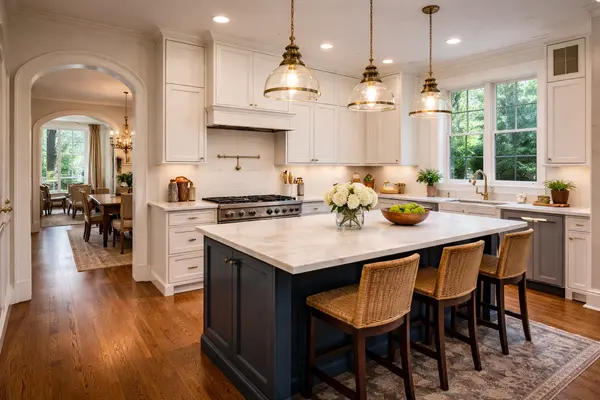 Elegant Capitol Hill rowhome kitchen