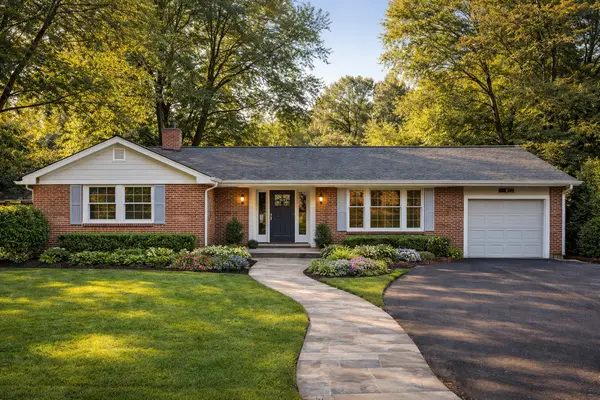 Single-family brick ranch home with attached garage and curb appeal in Silver Spring MD