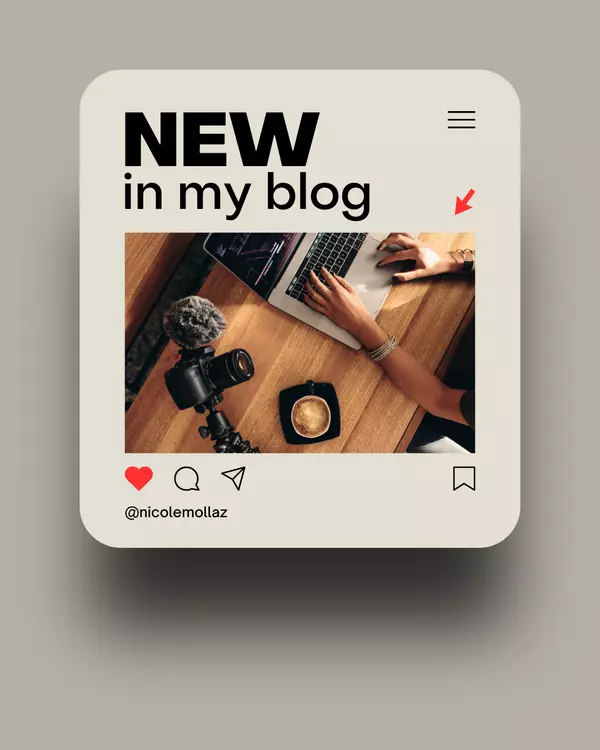 Beige Minimalist Modern New in my Blog Instagram Post