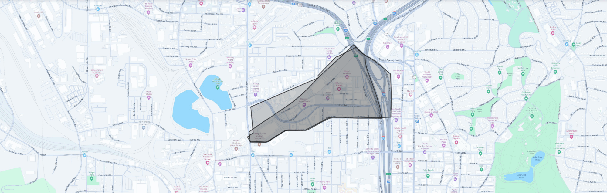 Atlantic Station Map Location Atlanta GA