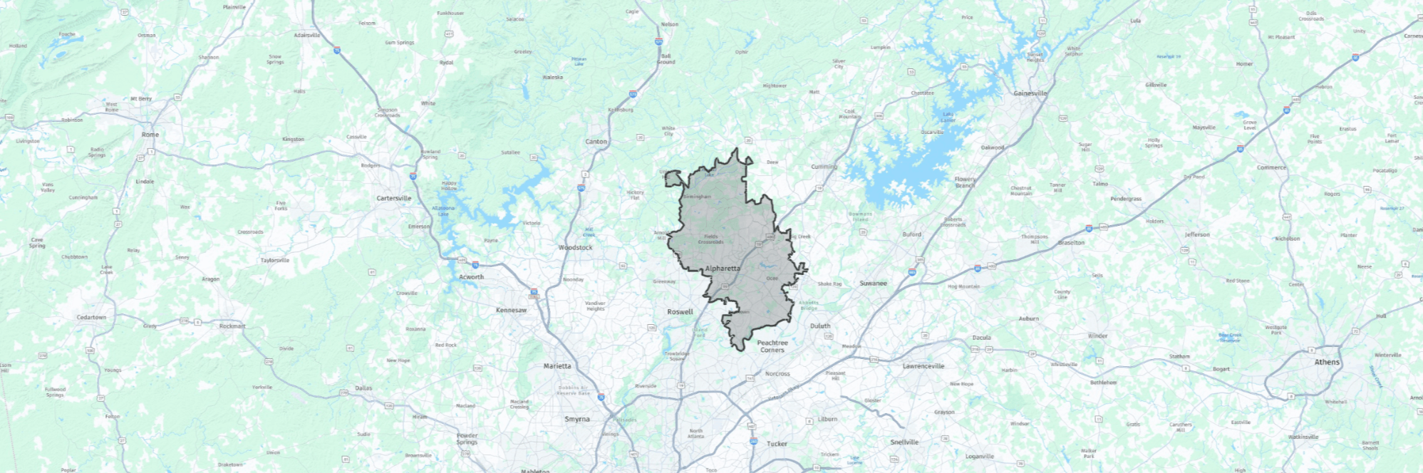 City Of Alpharetta Map Location North Fulton GA