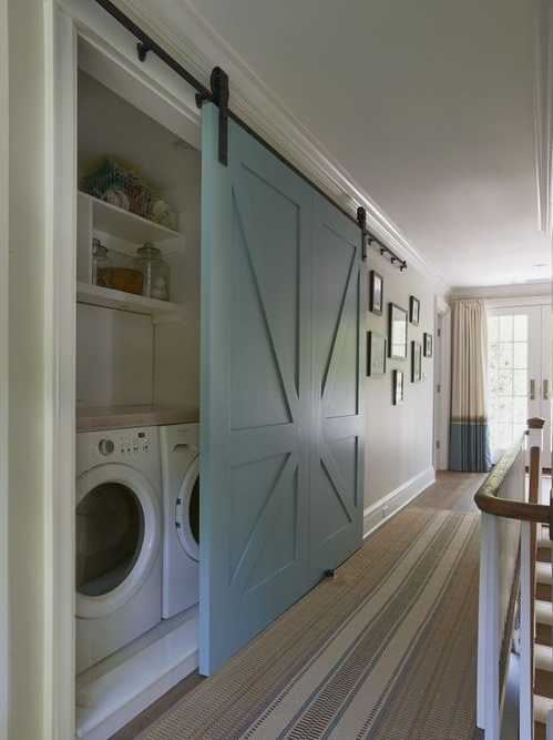 Hallway Laundry Room Sliding Doors