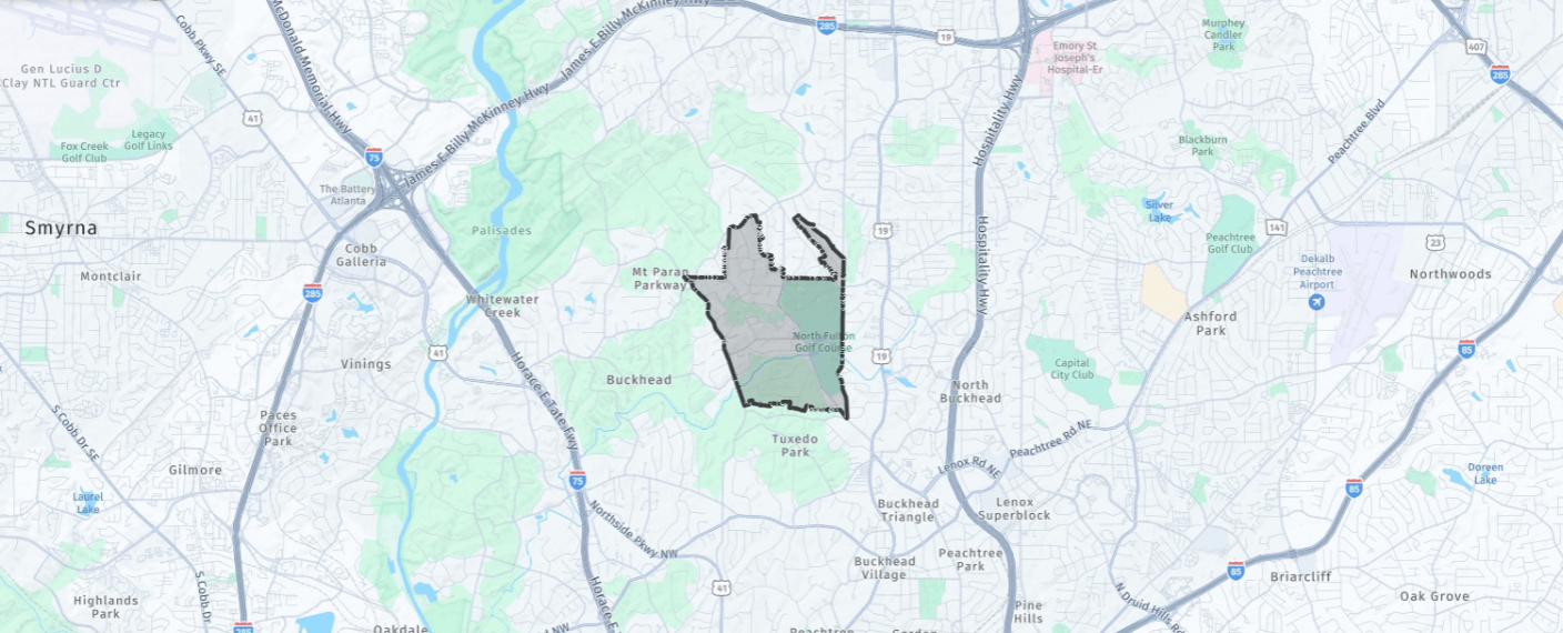 Chastain Park Atlanta Map Location