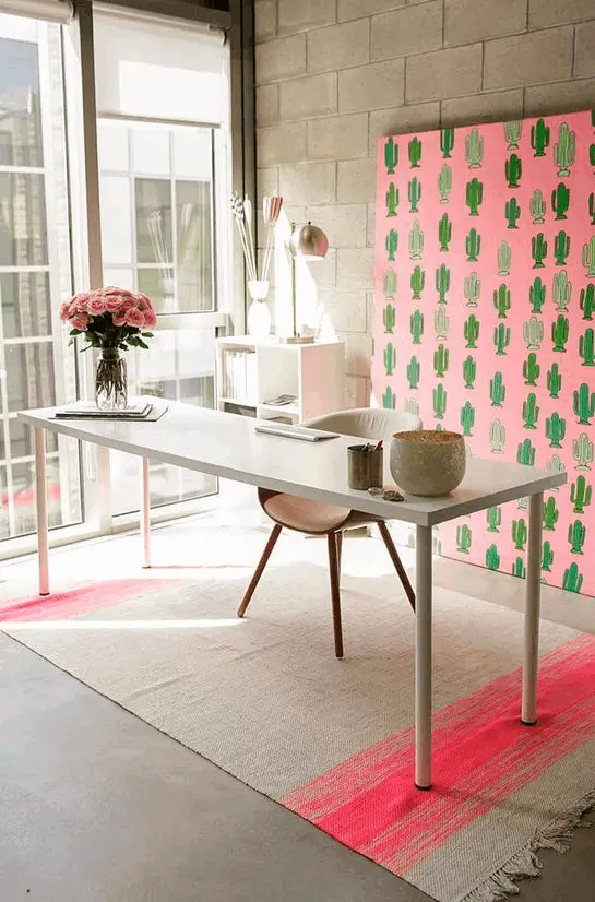 Pink Home Office