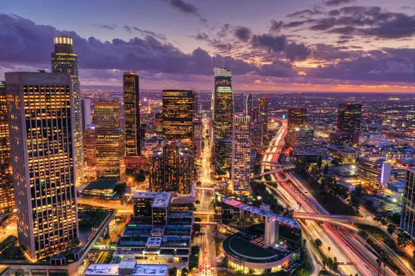 aerial-shot-downtown-los-angeles-night