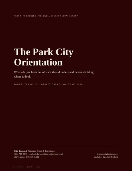 Cover of The Park City Orientation, 2026 Buyer Guide by Park City Brokers