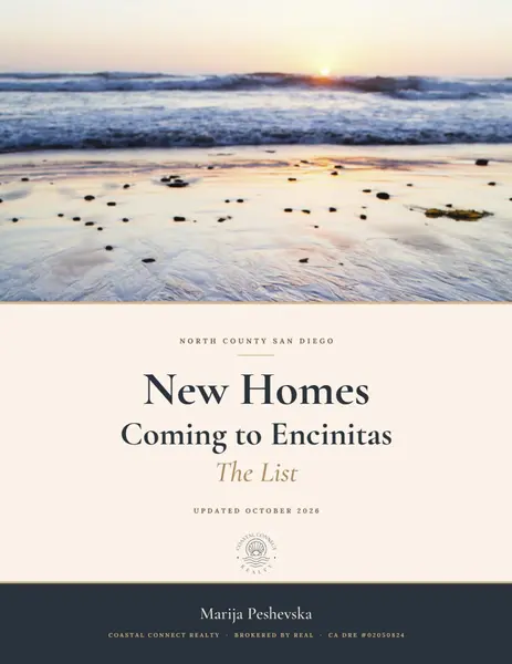 Encinitas New Homes List cover
