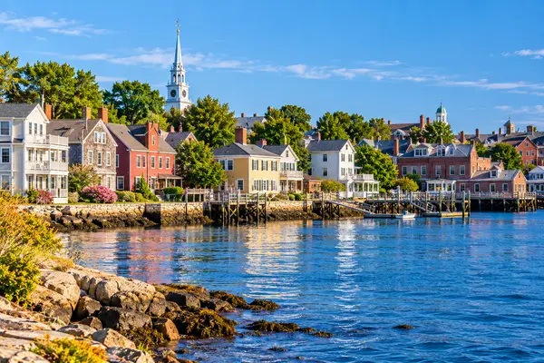 Picturesque New England Harborfront