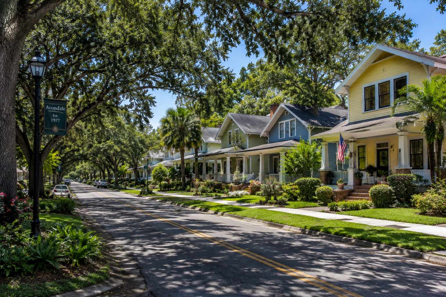 street in Avondale, Jacksonville, FL