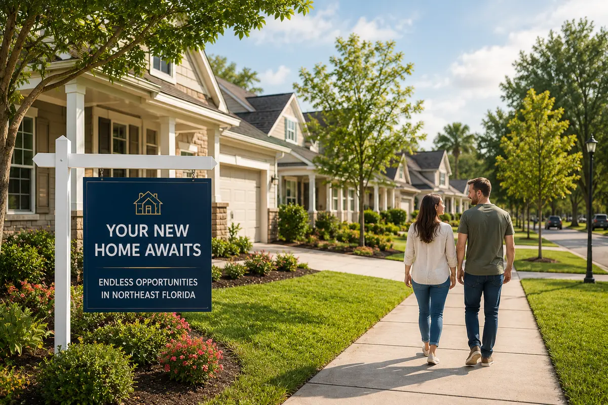 Northeast Florida neighborhood featuring a variety of housing opportunities, well-maintained homes, walkable streets, and communities that support a wide range of lifestyles and budgets.